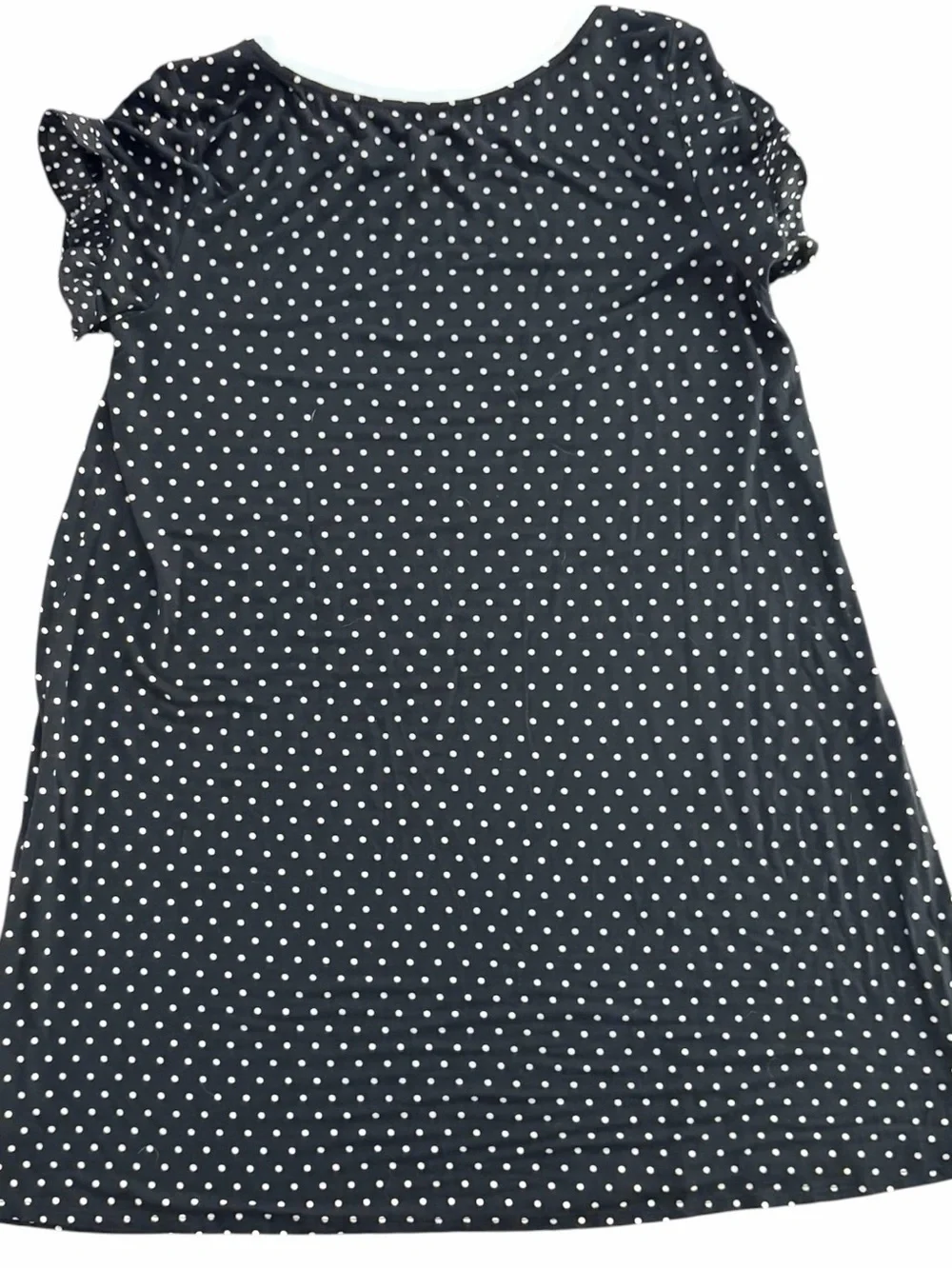 kate spade Black & White Polka Dot Ruffle Sleeve Nightdress - Picture 7 of 7